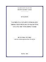 00050014342 Nội Dung Vai Trò Của Cắt Lớp Vi Tính Đa Dãy Trong Chẩn Đoán Di Căn Hạch Vùng Của Ung Thư Vùng Bóng Vater .Pdf