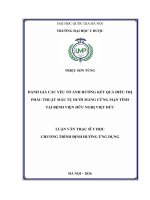 00050014392 Nội Dung Đánh Giá Các Yếu Tố Ảnh Hưởng Kết Quả Điều Trị Phẫu Thuật Máu Tụ Dưới Màng Cứng Mạn Tính Tại Bệnh Viện Hữu Nghị Việt Đức .Pdf