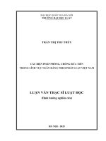 00050014208 các biện pháp phòng, chống rửa tiền trong lĩnh vực ngân hàng theo pháp luật việt nam