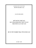 00050014206 bồi thường thiệt hại do vi phạm hợp Đồng thuê tài sản theo pháp luật việt nam
