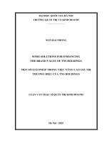 00051001020 solutions to enhance the brand value of tns holdings