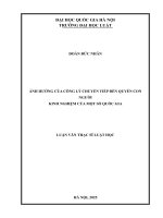 00050014204 Ảnh hưởng của công lý chuyển tiếp Đến quyền con người kinh nghiệm của một số quốc gia