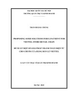 00051001030 proposing some solutions for e payment for viettel store retail chain