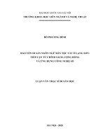 01050005826 bảo tồn di sản ngôn ngữ dân tộc tày Ở lạng sơn tiếp cận từ chính sách, cộng Đồng và Ứng dụng công nghệ số