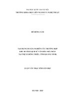 01050005829 tạo dựng di sản (nghiên cứu trường hợp khu di tích lịch sử văn hóa nhà trần tại thị xã Đông triều, tỉnh quảng ninh)