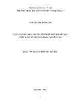 01050005843 nâng cao hiệu quả truyền thông về biến Đổi khí hậu trên mạng xã hội facebook tại việt nam