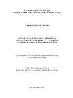 01050005799 tom tat quản lý chất thải nhựa sinh hoạt theo cách tiếp cận kinh tế tuần hoàn tại thành phố tuy hòa, tỉnh phú yên