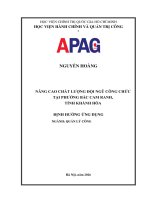 Nâng cao chất lƣợng Đội ngũ công chức tại phƣờng bắc cam ranh, tỉnh khánh hòa