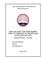 Báo cáo thực tập nghề nghiệp Ngành Ngôn Ngữ anh