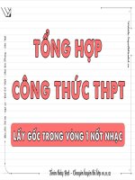 Công thức Toán 12 thầy Đạt full