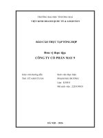 Báo cáo thực tập khoa kinh tế và kinh doanh quốc tế tại công ty cổ phần may 9
