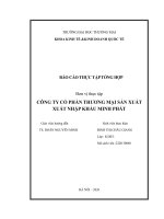 Báo cáo thực tập khoa kinh tế và kinh doanh quốc tế tại công ty cổ phần thương mại sản xuất xuất nhập khẩu minh phát