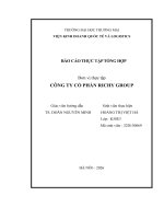 Báo cáo thực tập khoa kinh tế và kinh doanh quốc tế tại công ty cổ phần richy group
