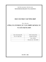 Báo cáo thực tập khoa kinh tế và kinh doanh quốc tế tại công ty cổ phần tư vấn thiết kế Đầu tư và xây dựng sdn