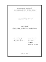Báo cáo thực tập khoa kinh tế và kinh doanh quốc tế tại công ty tnhh thương mại và dịch vụ sbay