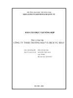 Báo cáo thực tập khoa kinh tế và kinh doanh quốc tế tại công ty tnhh tm&dv sbay