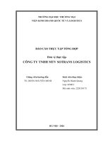 Báo cáo thực tập khoa kinh tế và kinh doanh quốc tế tại công ty tnhh mtv sotrans logistics