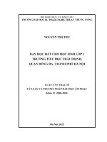 Dạy học hát cho học sinh lớp 1 trường tiểu học thái thịnh, quận Đống Đa, thành phố hà nội