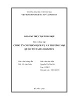 Báo cáo thực tập khoa kinh tế và kinh doanh quốc tế tại công ty cổ phần dịch vụ & thương mại quốc tế nam logistics