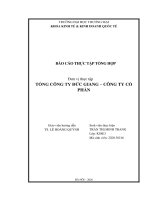 Báo cáo thực tập khoa kinh tế và kinh doanh quốc tế tại tổng công ty Đức giang   công ty cổ phần
