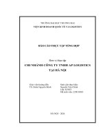 Báo cáo thực tập khoa kinh tế và kinh doanh quốc tế tại chi nhánh Công ty TNHH Ap logistics Hà Nội