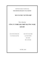 Báo cáo thực tập khoa kinh tế và kinh doanh quốc tế tại công ty tnhh xuất nhập khẩu thiết bị công nghệ kim Đô
