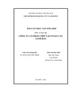Báo cáo thực tập khoa kinh tế và kinh doanh quốc tế tại công ty cổ phần tiếp vận toàn cầu samurai