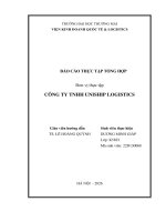 Báo cáo thực tập khoa kinh tế và kinh doanh quốc tế tại công ty tnhh uniship logistics
