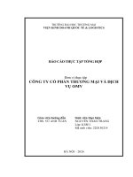 Báo cáo thực tập khoa kinh tế và kinh doanh quốc tế tại công ty cổ phần thương mại và dịch vụ omv