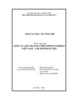 Báo cáo thực tập khoa kinh tế và kinh doanh quốc tế tại công ty liên doanh tnhh nippon express việt nam   chi nhánh hà nội