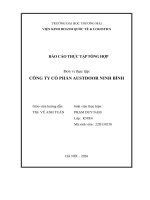 Báo cáo thực tập khoa kinh tế và kinh doanh quốc tế tại công ty cổ phần austdoor Ninh Bình