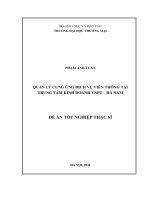 Quản lý cung Ứng dịch vụ viễn thông tại trung tâm kinh doanh vnpt – hà nam