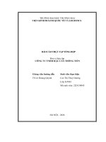 Báo cáo thực tập khoa kinh tế và kinh doanh quốc tế tại công ty tnhh hậu cần thông tiến