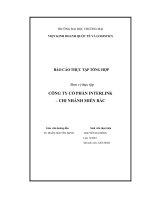 Báo cáo thực tập khoa kinh tế và kinh doanh quốc tế tại công ty cổ phần interlink – chi nhánh miền bắc