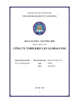 Báo cáo thực tập khoa kinh tế và kinh doanh quốc tế tại công ty tnhh kho vận globalcom