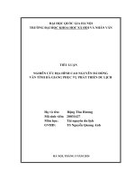 Essay nghiên cứu Địa hình cao nguyên Đá Đồng văn tỉnh hà giang phục vụ phát triển du lịch