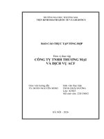 Báo cáo thực tập khoa kinh tế và kinh doanh quốc tế tại công ty tnhh thương mại và dịch vụ acf