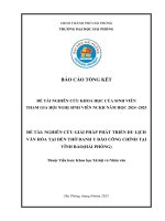 Đề tài nghiên cứu khoa học: Nghiên cứu giải pháp phát triển du lịch tại đền thờ danh y Đào Công Chính tại Vĩnh Bảo (Hải Phòng)