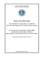 Đề tài nghiên cứu khoa học: Đề xuất xây dựng và phát triển sản phẩm du lịch chữa lành tại khu Di tích và danh thắng Yên Tử (Quảng Ninh)
