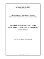 Đề tài nghiên cứu khoa học: Tiềm năng và giải pháp phát triển du lịch đêm tại một số tuyến đi bộ Hải Phòng