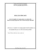 Đề tài nghiên cứu khoa học: Nghiên cứu về hoạt động truyền thông của du lịch Đồ Sơn (Hải Phòng) qua các nền tảng mạng xã hội