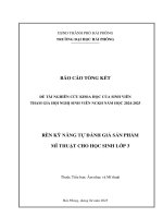 Đề tài nghiên cứu khoa học: Rèn kỹ năng tự đánh giá sản phẩm Mĩ thuật cho học sinh lớp 3
