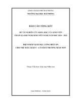 Đề tài nghiên cứu khoa học: Biện pháp giáo dục lòng biết ơn cho trẻ mẫu giáo 5-6 tuổi ở Trường Mầm non