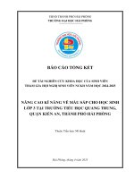 Đề tài nghiên cứu khoa học: Nâng cao kĩ năng vẽ màu sáp cho học sinh lớp 3 tại Trường Tiểu học Quang Trung, quận Kiến An, thành phố Hải Phòng