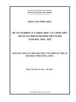 Đề tài nghiên cứu khoa học: Giáo dục bảo vệ môi trường vào môn Mĩ thuật cho học sinh lớp 4, lớp 5