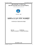 Khóa luận tốt nghiệp Quản trị doanh nghiệp: Phân tích và đề xuất biện pháp nâng cao hiệu quả sản xuất kinh doanh của công ty TNHH thương mại và sản xuất hàng may tiêu dùng Hùng Hương