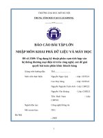 Ứng dụng kỹ thuật phân cụm tích hợp vào hệ thống thương mại Điện tử trên công nghệ  net Để giải quyết bài toán phân khúc khách hàng