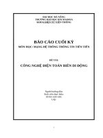 Đồ án/Báo cáo chuyên đề: Kiến trúc, đặc điểm và các bài toán trong Mobile Edge Computing