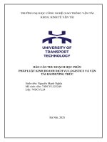 Báo cáo thu hoạch học phần pháp luật kinh doanh dịch vụ logistics và vận tải Đa phương thức