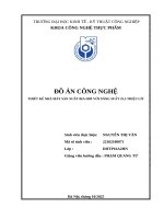 Đồ án công nghệ thiết kế nhà máy sản xuất bia hơi với năng suất 25,5 triệu lít